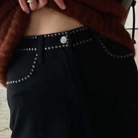 Moon River High Rise Black Studded Jeans - Picture 10 of 10